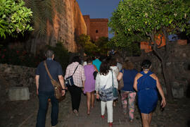 Visita nocturna tematizada a la Alcazaba. Olimpiada Española de Economía, Fase Nacional. Alcazaba de Málaga. Junio de 2015