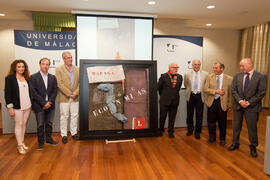Presentación del logotipo y cartel conmemorativos del 50 Aniversario de la Facultad de Ciencias Económicas y Empresariales. Rectorado. Junio de 2014
