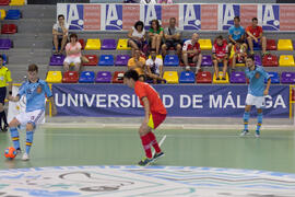 Partido Tailandia contra España. 14º Campeonato del Mundo Universitario de Fútbol Sala 2014 (FUTSAL). Antequera. Julio de 2014