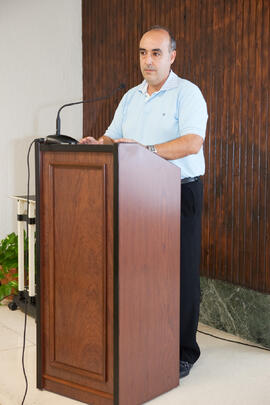 Intervención de Salvador Peláez. Graduación de los alumnos del CIE de la Universidad de Málaga. Centro Internacional de Español. Septiembre de 2014