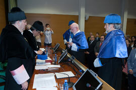 Investidura como Doctor "Honoris Causa" de Antonio Luque por la Facultad de Ciencias de la Universidad de Málaga. Edificio del Rectorado. Octubre de 2016