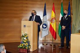 Intervención de José Ángel Narváez. Toma de posesión de nuevos funcionarios y funcionarias de la Universidad de Málaga. Edificio del Rectorado. Diciembre de 2021