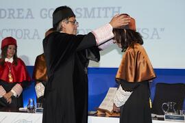 Investidura de Andrea Goldsmith como doctora "Honoris Causa" por la Escuela Técnica Superior de Ingeniería de Telecomunicación de la Universidad de Málaga. Paraninfo. Octubre de 2024