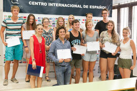 Graduación del alumnado del CIE de la Universidad de Málaga. Centro Internacional de Español. Julio de 2015