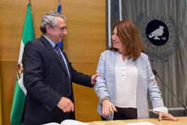 Toma de Posesión de Patricia Mora Segado como nueva Directora de Secretariado de Smart Campus de la Universidad de Málaga. Edificio del Rectorado. Febrero de 2018