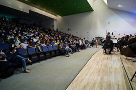 Público. Concierto de Bandas Sonoras de la 31 edición de Fancine de la Universidad de Málaga. Auditorio de la Escuela Técnica de Ingeniería de Telecomunicaciones e Informática. Noviembre de 2021