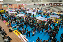 Vista del pabellón. Jornadas de Puertas Abiertas de la Universidad de Málaga. Complejo Polideportivo Universitario. Marzo de 2017