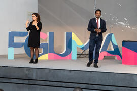 "Dialogando" con Ousman Umar. Facultad de Estudios Sociales y del Trabajo. Marzo de 2020
