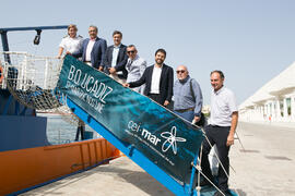 Visita al buque de investigación UCADIZ. Presentación del I curso de verano "Mares de Andalucía". Puerto de Málaga. Julio de 2018