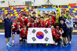 Selección coreana. Categoría masculina. Campeonato del Mundo Universitario de Balonmano. Antequera. Julio de 2016