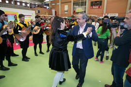 José Ángel Narváez con la Tuna. Jornadas de Puertas Abiertas de la Universidad de Málaga. Complejo Polideportivo Universitario. Abril de 2018
