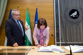 Toma de Posesión de los nuevos profesores titulares y directores de secretariado de la Universidad de Málaga. Edificio del Rectorado. Febrero de 2018