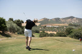 Jugada en el Campeonato Europeo de Golf Universitario. Antequera. Junio de 2019