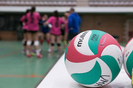 Partido femenino Universidad de Málaga - Universidad de A Coruña. Campeonato de España Universitario de Voleibol. Complejo Polideportivo Universitario. Abril de 2018