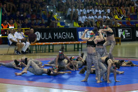 Actuación de "Baruca Acrobática". Ceremonia de inauguración del Campeonato Europeo Universitario de Balonmano. Antequera. Julio de 2017