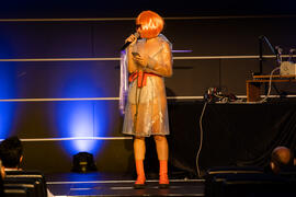 Alessandra García. Gala Inaugural de la 30 edición de Fancine de la Universidad de Málaga. Cine Albéniz. Noviembre de 2020