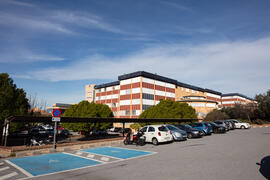 Exteriores de la Facultad de Ciencias de la Universidad de Málaga. Campus de Teatinos. Febrero de 2021