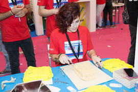 Estand de la Facultad de Medicina. Jornadas de Puertas Abiertas de la Universidad de Málaga. Complejo Polideportivo Universitario. Abril de 2016