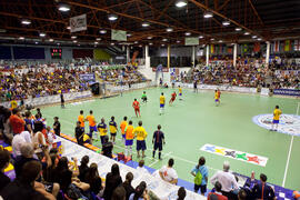 Partido Rusia contra Brasil. 14º Campeonato del Mundo Universitario de Fútbol Sala 2014 (FUTSAL). Antequera. Julio de 2014