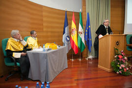 José Ángel Narváez en la investidura como Doctor "Honoris Causa" de Edmund Neugebauer por la Facultad de Medicina de la Universidad de Málaga. Edificio del Rectorado. Noviembre de 2016
