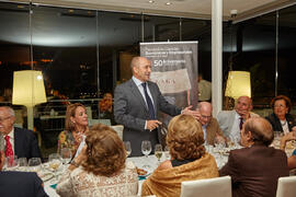 Intervención de Eugenio Luque. Cena homenaje al profesorado y PAS jubilado de la Facultad de Económicas. Hotel AC Málaga Palacio. Septiembre de 2014