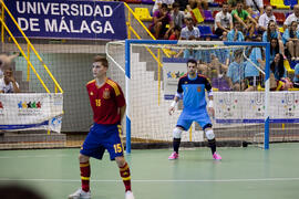 Partido España contra Eslovaquia. 14º Campeonato del Mundo Universitario de Fútbol Sala 2014 (FUTSAL). Antequera. Julio de 2014