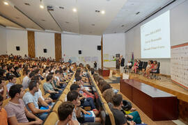 Acto de bienvenida a los alumnos de primer curso de Económicas. Paraninfo. Septiembre de 2014