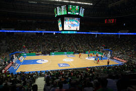 Partido del Unicaja Baloncesto homenaje a la Facultad de Económicas por su 50 Aniversario. Palacio de Deportes José María Martín Carpena. Mayo de 2015