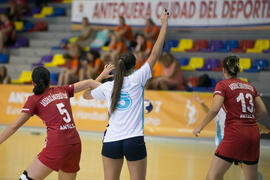 Partido Universidad de Akdeniz - Universidad de Málaga. Categoría femenina. Campeonato Europeo Universitario de Balonmano. Antequera. Julio de 2017