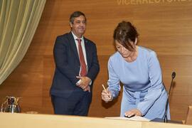 Toma de posesión de María Jesús Martínez Silvente como nueva Vicerrectora Adjunta de Política Social de la Universidad de Málaga. Edificio del Rectorado. Abril de 2024