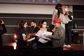 Ensayo de la gala de inauguración de la 31ª edición de Fancine de la Universidad de Málaga. Cine Albéniz. Noviembre de 2021