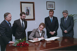 Inauguración de la Facultad de Psicología y la Biblioteca General por parte de la Infanta Elena. Campus de Teatinos, Málaga. Diciembre de 1993