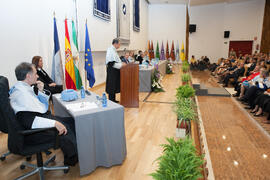 Investidura como Doctor "Honoris Causa" de Antonio Soler por la Facultad de Filosofía y Letras de la Universidad de Málaga. Paraninfo. Junio de 2016