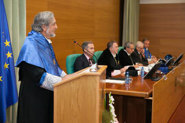 José Ramón Ramos en la investidura como Doctor "Honoris Causa" de Antonio Luque por la Facultad de Ciencias de la Universidad de Málaga. Edificio del Rectorado. Octubre de 2016