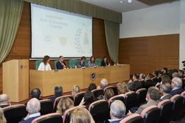 Intervención de Macarena Parrado. I Premios del Aula de Economía y Deporte de la Universidad de Málaga. Edificio del Rectorado. Febrero de 2024