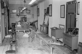 Escuela de Peritos Industriales en calle la Regente. Abril de 1956. Málaga (España)