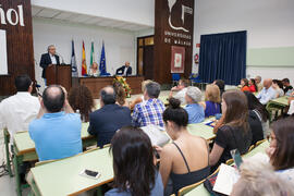 José Ángel Narváez en la graduación de alumnos del CIE-UMA el Día del Español. Centro Internacional de Español de la Universidad de Málaga. Junio de 2016