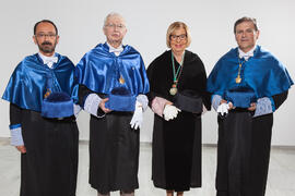 Retrato tras la investidura como Doctor "Honoris Causa" de Jean-Marie Lehn por la Facultad de Ciencias de la Universidad de Málaga. Edificio del Rectorado. Junio 2015