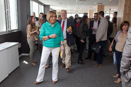 Adelaida de la Calle visita las instalaciones de 'Link by UMA-ATECH' tras su inauguración. Edificio 'The Green Ray'. Abril 2015