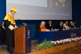 Lectura de lección inaugural. Apertura del Curso Académico 2019/2020 de la Universidad de Málaga. Paraninfo. Septiembre de 2019