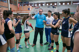 Partido femenino Universidad de Málaga - Universidad de A Coruña. Campeonato de España Universitario de Voleibol. Complejo Polideportivo Universitario. Abril de 2018