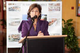 Inauguración de la exposición "40 años de la Biblioteca". Biblioteca General. Abril de 2013