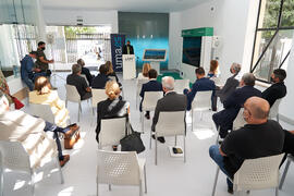 Intervención de Carlos Rosa. Inauguración de la exposición itinerante sobre el plan "Vive tu ciudad". Escuela Técnica Superior de Arquitectura de la Universidad de Málaga. Octubre de 2021