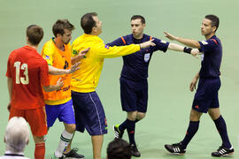 Partido Rusia contra Brasil. 14º Campeonato del Mundo Universitario de Fútbol Sala 2014 (FUTSAL). Antequera. Julio de 2014