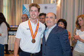 Entrega de medalla. Campeonato de España Universitario de Golf. Antequera. Abril de 2017