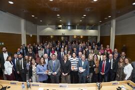 Foto de grupo. I Premios del Aula de Economía y Deporte de la Universidad de Málaga. Edificio del Rectorado. Febrero de 2024