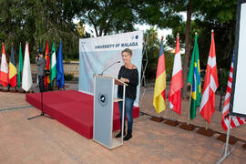 Acto de bienvenida a los alumnos Erasmus de la Universidad de Málaga. Jardín Botánico. Octubre de 2013
