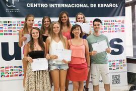 Graduación del alumnado del CIE de la Universidad de Málaga. Centro Internacional de Español. Julio de 2015