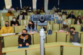 Aula de la Facultad de Ciencias de la Universidad de Málaga. Campus de Teatinos. Octubre de 2020
