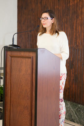 Intervención de Purificación Zayas. Graduación de los alumnos del CIE de la Universidad de Málaga. Centro Internacional de Español. Septiembre de 2014
